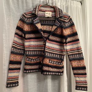 Lamb’s wool / nylon sweater blazer